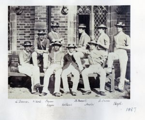 William Austin - pictured third from right 1857